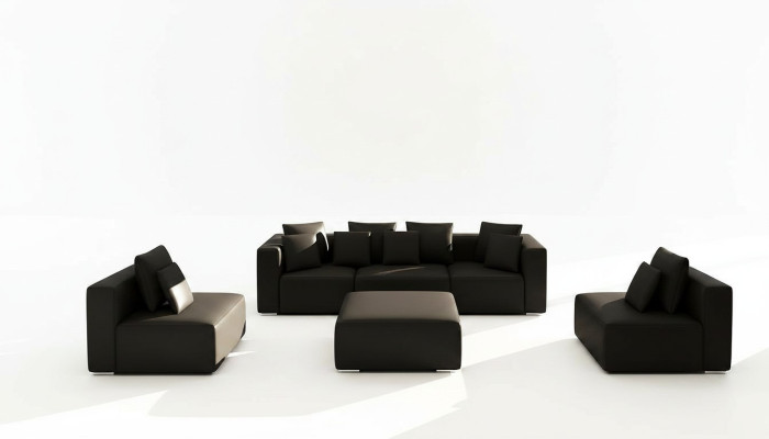 Couch Bank Woonlandschap Hoekbank Multifunctionele Opstellingswijze Bekleding Hoek