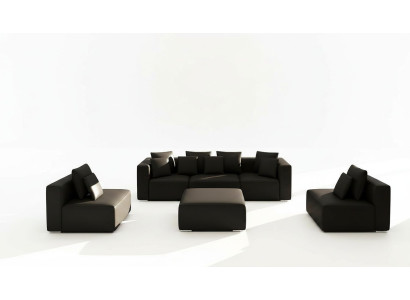 Couch Bank Woonlandschap Hoekbank Multifunctionele Opstellingswijze Bekleding Hoek