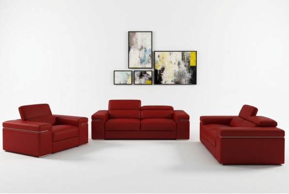 Bankstel Bank Bekleding Lederen Bank Woonkamer Zitplaatsen 3+2+1 Set Sets