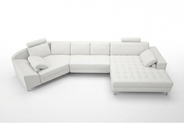Ledersofa Bank Woonlandschap Hoekbank Hoek Bankstel Ontwerp Modern Sofa A1116