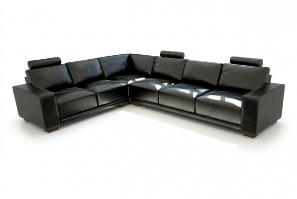 Leren bank Bank Woonlandschap Hoekbank Hoekstel Design Modern Sofa A1121B