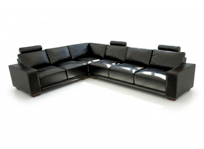 Leren bank Bank Woonlandschap Hoekbank Hoekstel Design Modern Sofa A1121B