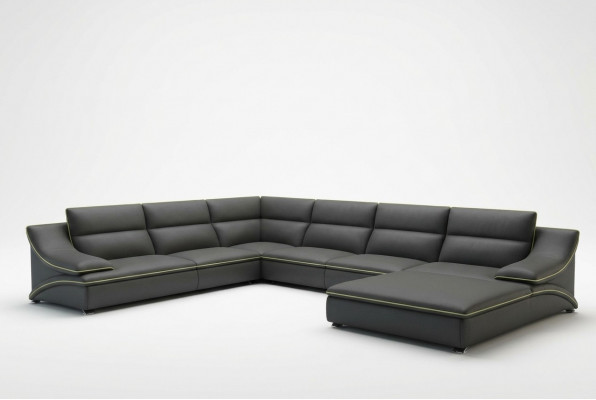 Leren bank Bank Woonlandschap Hoekbank Hoekbank Set Ontwerp Modern Bankstel