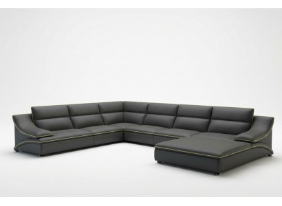 Leren bank Bank Woonlandschap Hoekbank Hoekbank Set Ontwerp Modern Bankstel