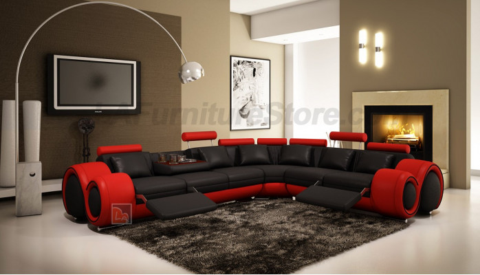 Leren bank Bank woonlandschap hoekbank hoekbank set design moderne bank A1163
