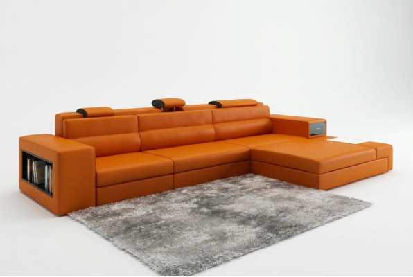 Leren bank Bank Woonkamer hoekbank Hoekbank Ontwerp Modern Bank B2006B
