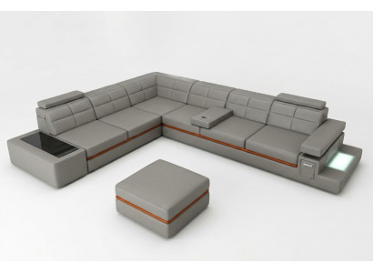 Leren bank Bankstel Woonlandschap Hoekbank Hoekcombinatie Ontwerp Modern Sofa B2011
