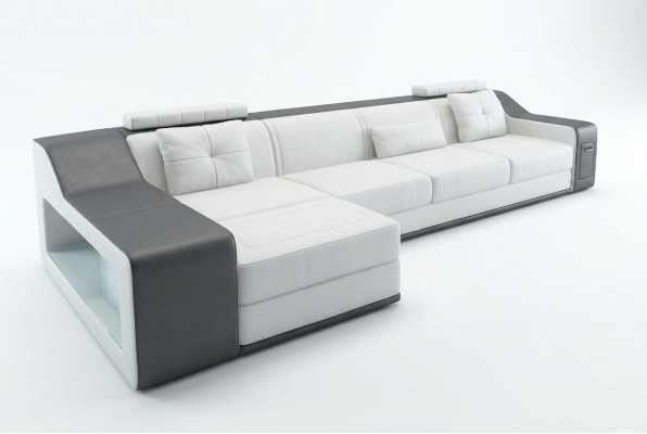 Lederen bank bank woonlandschap hoekbank hoekzitgroep design modern bankstel B2017B