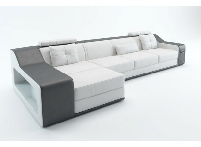 Lederen bank bank woonlandschap hoekbank hoekzitgroep design modern bankstel B2017B