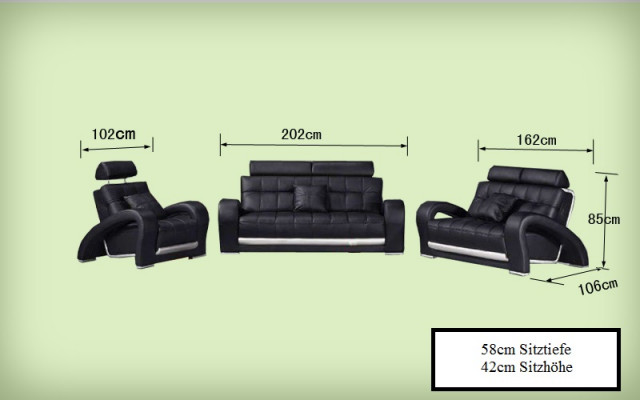 Leren bank bankstel woonlandschap 3+2+1 zits bankstel Ontwerp Modern Sofa B2023