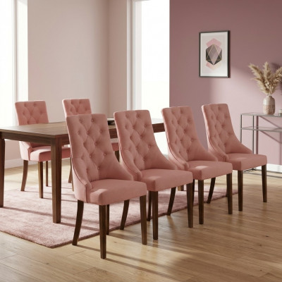 6x Chesterfield fauteuil lounge club gestoffeerde stoel stoelen zitgroep leunstoel