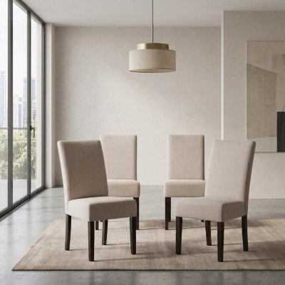 4x Stoel Set Beklede Zitstoelen Set Wachtkamer Kantoor Praktijk Lounge
