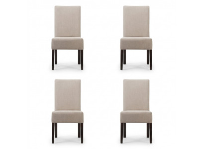 4x Stoel Set Beklede Zitstoelen Set Wachtkamer Kantoor Praktijk Lounge