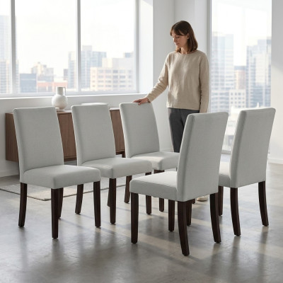 6x Stoelen Stoel Bekleding Ontwerp Lounge Club Zit Rugstel Zitting Fauteuil Nieuw