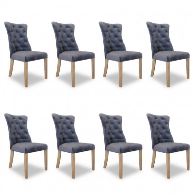 8x Stoelen Stoel Bekleding Design Chesterfield Set Fauteuil Compleet Set