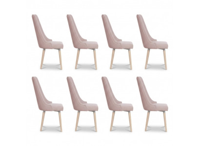 8x Stoelen Stoel Bekleding Modern Set Ontwerp Leun Garnituur Fauteuil Compleet Nieuw
