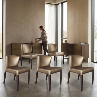 6x stoelen stoel bekleding ontwerp leuning set fauteuil compleet modern set