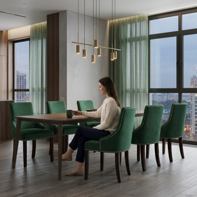 6x Design gestoffeerde zitstoelen Modern Zeer Gepast Fauteuil Lounge Club Set