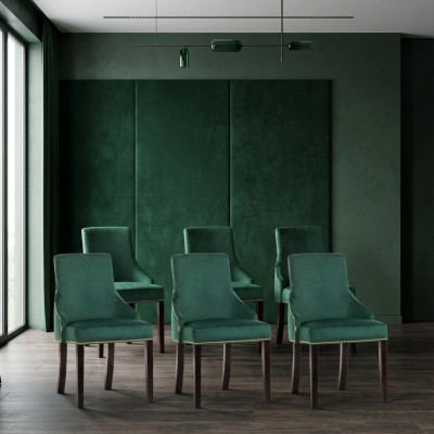 6x Design gestoffeerde zitstoelen Modern Zeer Gepast Fauteuil Lounge Club Set