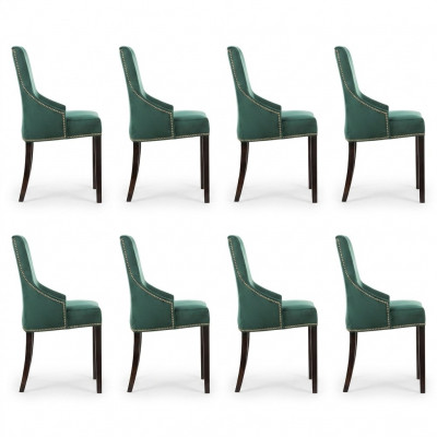 8x Ontwerp gestoffeerde zitstoelen Stoel Zie set fauteuil lounge club set