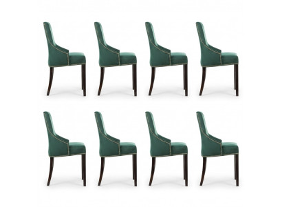 8x Ontwerp gestoffeerde zitstoelen Stoel Zie set fauteuil lounge club set