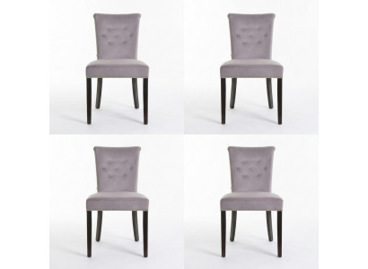 4x Ontwerp gestoffeerde stoelen Stoel Boeket Fauteuil Lounge Club Set Modern