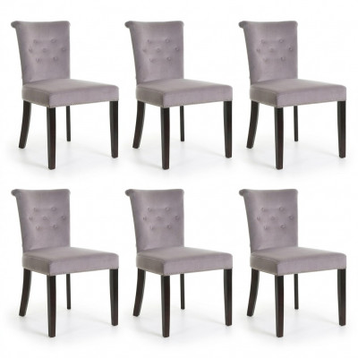 6x Design gestoffeerde zitstoelen stoelenset fauteuil lounge club fauteuil