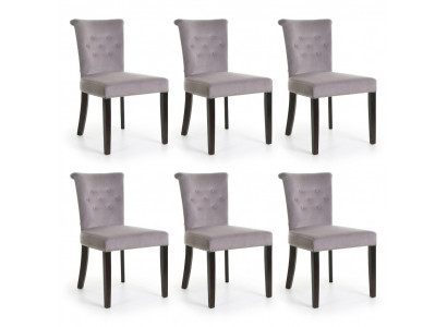 6x Design gestoffeerde zitstoelen stoelenset fauteuil lounge club fauteuil