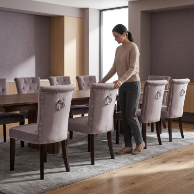 8x gestoffeerde zitstoelen, stoelset, fauteuils, loungestoel clubset