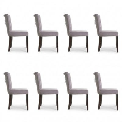 8x gestoffeerde zitstoelen, stoelset, fauteuils, loungestoel clubset