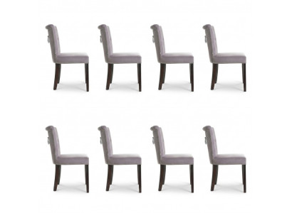 8x gestoffeerde zitstoelen, stoelset, fauteuils, loungestoel clubset