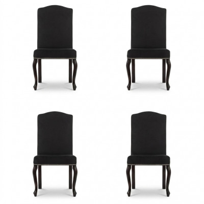 4x Design Beklede Stoel Set Stoelen Textiel Zitting Complete Set