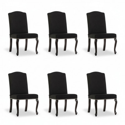 6x Design gestoffeerde stoelenset stoelen textiel zit compleet set.