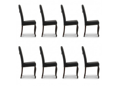 8x Chesterfield stoelen Stoel Bekleding Fauteuil Stoel Design Zit Clubset Nieuw