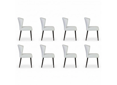 8x Design Fauteuil Lounge Club Beklede Stoel Stoelen Set Woonkamer Leuning Nieuw