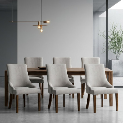 6x set van Design bekleding stoelen stoelenset compleet met leuningen zit lounge club nieuw