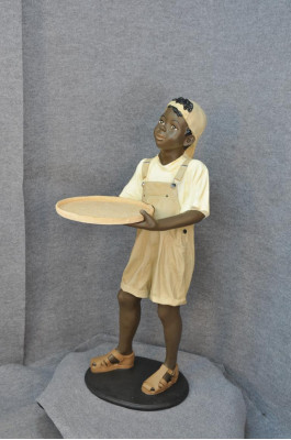 Standaard opslagkaarten drankfiguur figuren standbeeld jonge gastronomie sculptuur