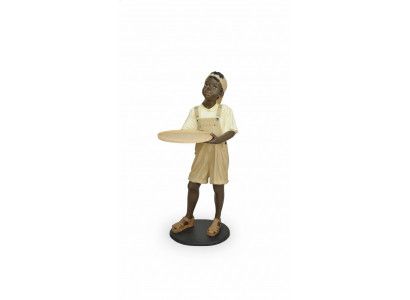 Standaard opslagkaarten drankfiguur figuren standbeeld jonge gastronomie sculptuur