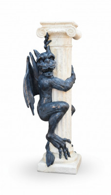 Ontwerp Kolom van Gragol Gotische Zuilen Sculptuur Sculpturen Bloemenstandaard