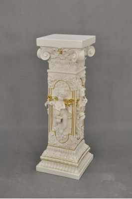 Ontwerp zuil Amoretten sculpturen figuren decoratie decoratiestandaard bloemen sokkel