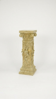 Ontwerp zuil Amoretten sculpturen figuren decoratie decoratiestandaard bloemen sokkel