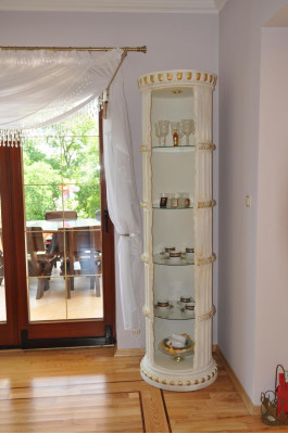 Vitrine Bar Hoekrek Glas Amfora Bodemfasering Pilaar Kast Vitrinekasten 1860