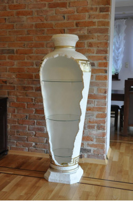 xxl Medusa Antike Stil Vitrine Bar Bodenvase Schrank Vitrine Säule 153cm Neu