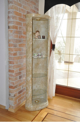 XXL Medusa Antike Stil Vitrine Bar Bodenvase Schrank Vitrinen Säule 181cm Neu