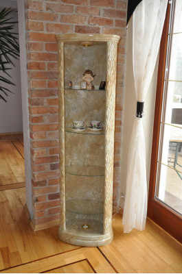 XXL Medusa Antike Stil Vitrine Bar Bodenvase Schrank Vitrinen Säule 181cm Neu