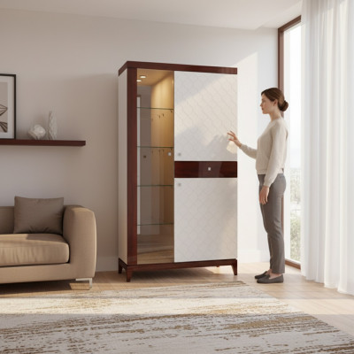 Moderne design vitrine glazen kast vitrinekast decoratie displaykast rek