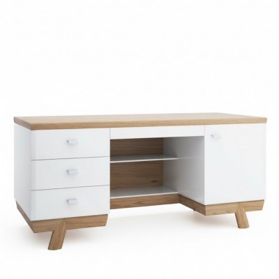 Moderne bureau Chef tafels Aspen hout.