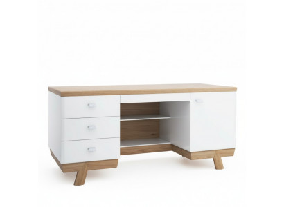 Moderne bureau Chef tafels Aspen hout.