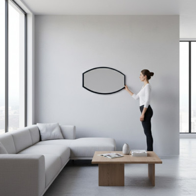Spiegel Wandspiegel ontwerper Hal woonkamer bad hout glas decor ontwerp