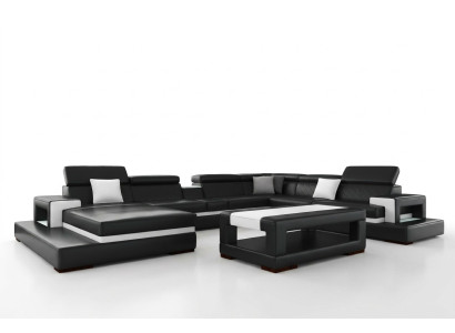 XXL Leren hoekbank Ontwerp Grote bank Bank Bekleding Hoek Stoel Decor Set  XXL Leren hoekbank Ontwerp Grote bank Bank Bekleding Hoek Stoel Decor Set